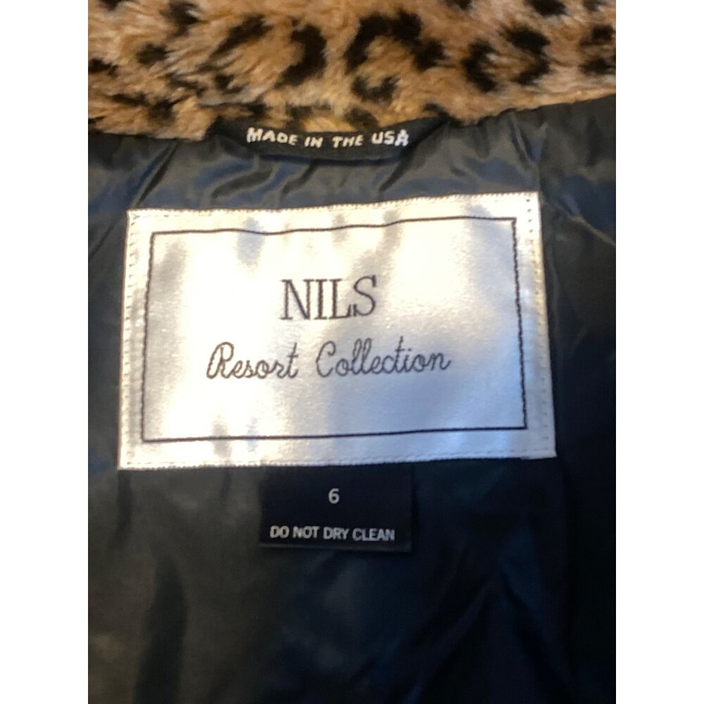 Vintage Nils Resort Collection Zip Vest Leopard Collar Full Zip S/M - Picture 8 of 17